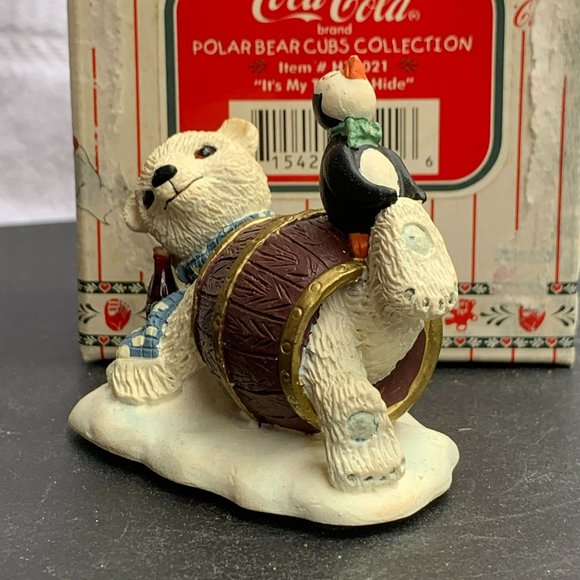 It's My Turn To Hide - Coca-Cola Polar Bears Cubs Collection Figurine from 1995 - Picture 3 of 6